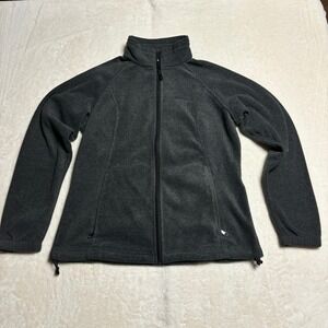 Columbia Women's Fleece Full Zip Jacket Size Large Grey Outdoor‎ Layers Casual